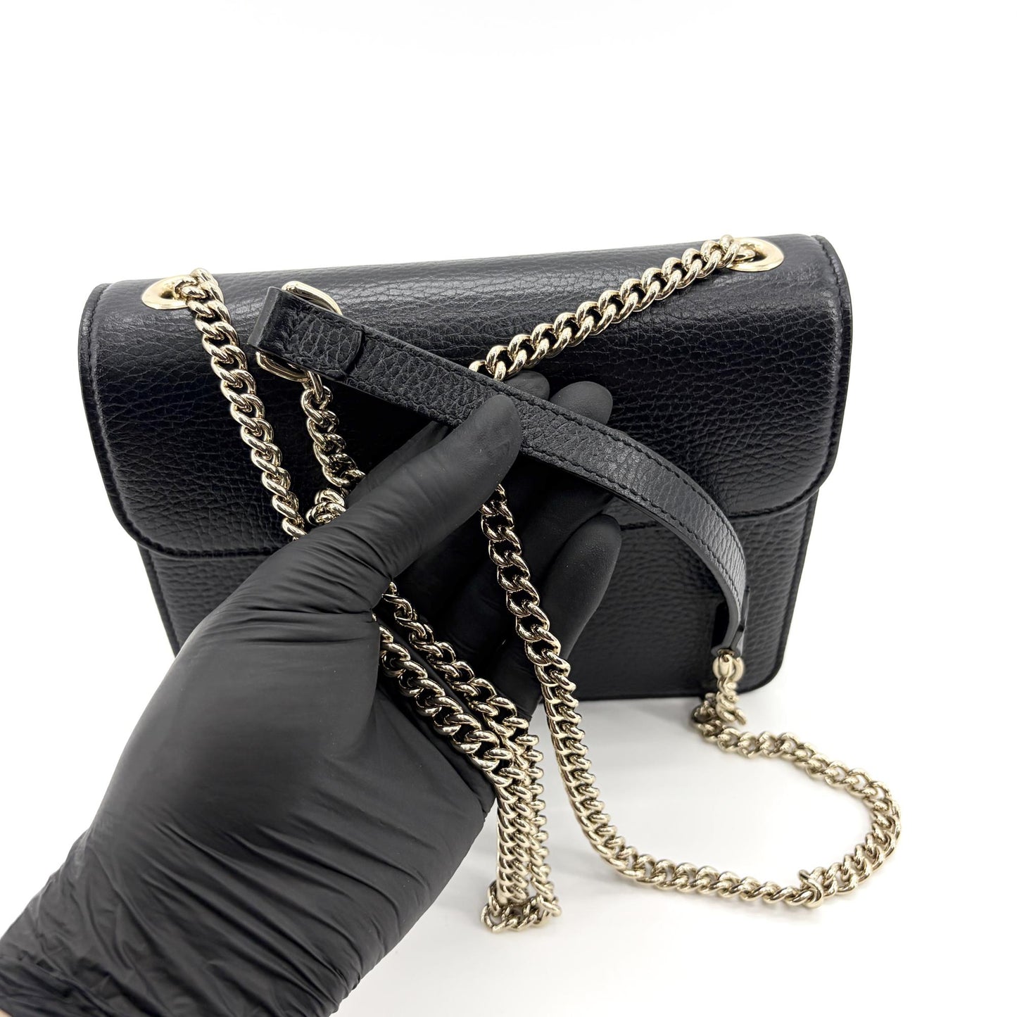 Gucci Interlocking G Small Shoulder Bag Black