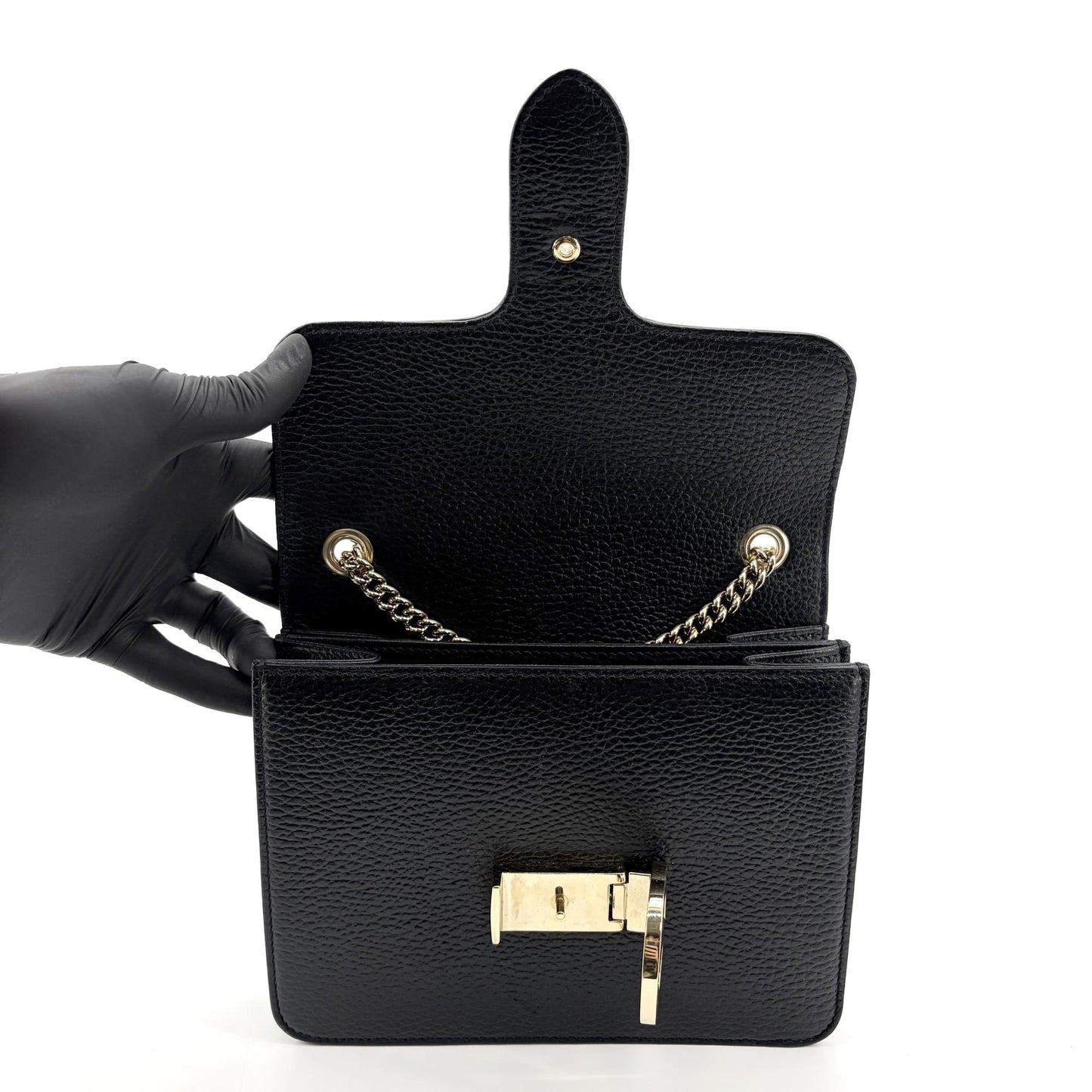 Gucci Interlocking G Small Shoulder Bag Black