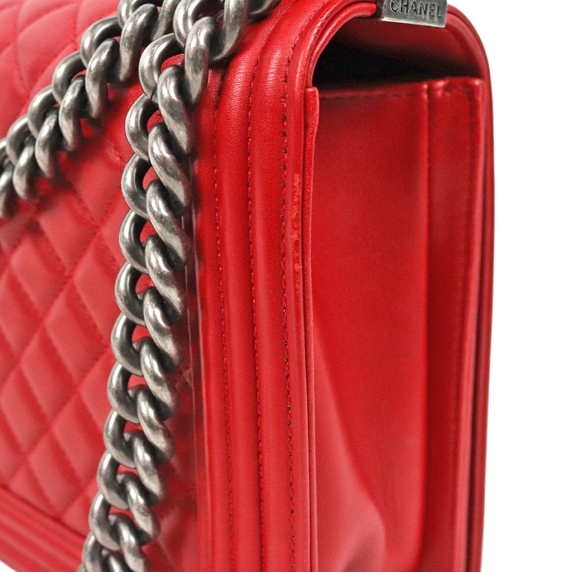 Chanel Large Red Boy Shoulder Bag