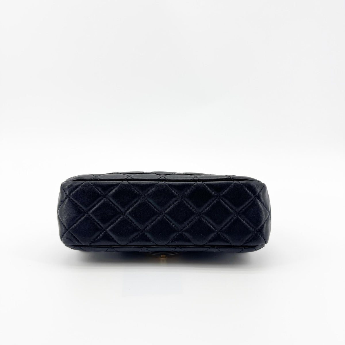 Chanel Lambskin Chunky Chain Mini Flap Bag Black Gold Hardware