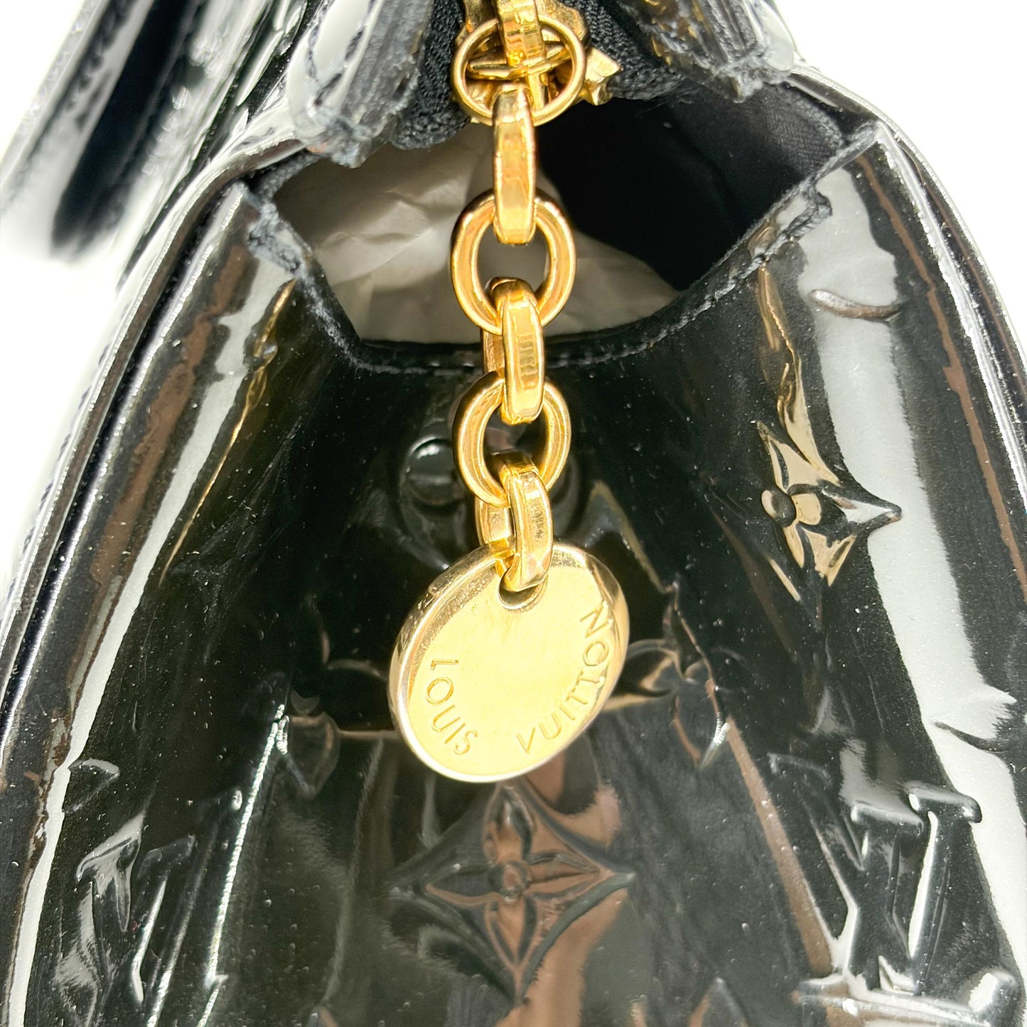 Louis Vuitton Monogram Vernis Melrose Avenue Tote Bag Black