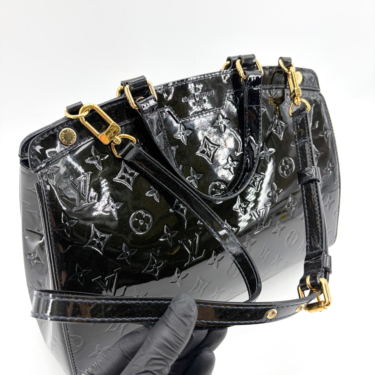 Louis Vuitton Monogram Vernis Melrose Avenue Tote Bag Black