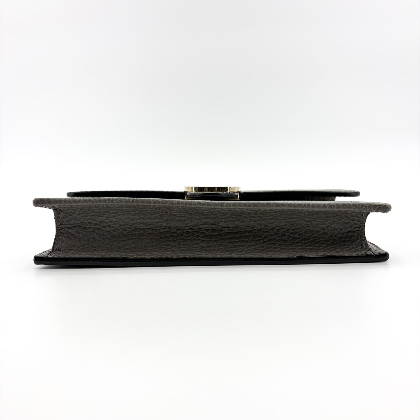 Gucci Interlocking G Chain Shoulder Bag Dark Gray