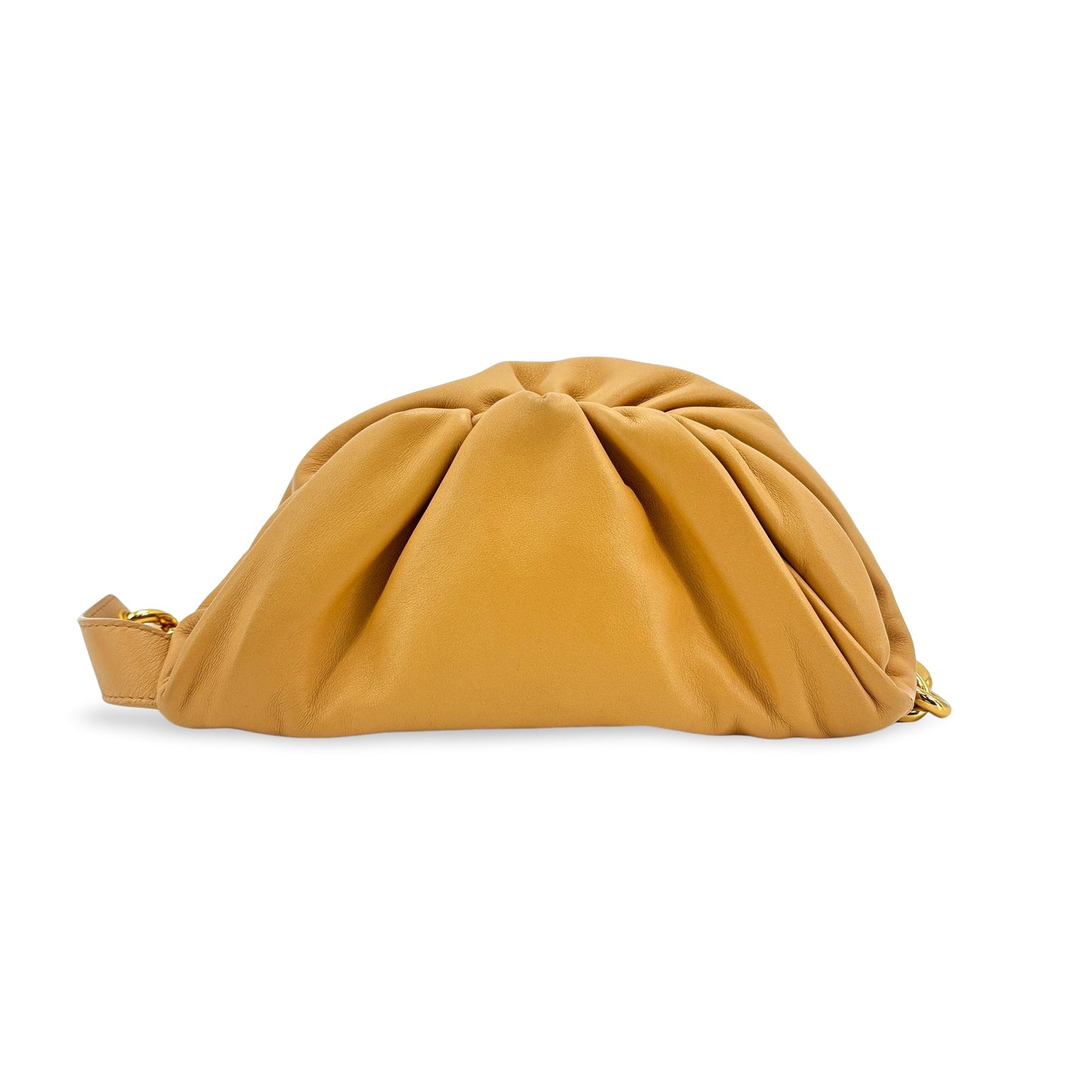 Bottega Veneta The Chain Pouch Shoulder Bag Mustard