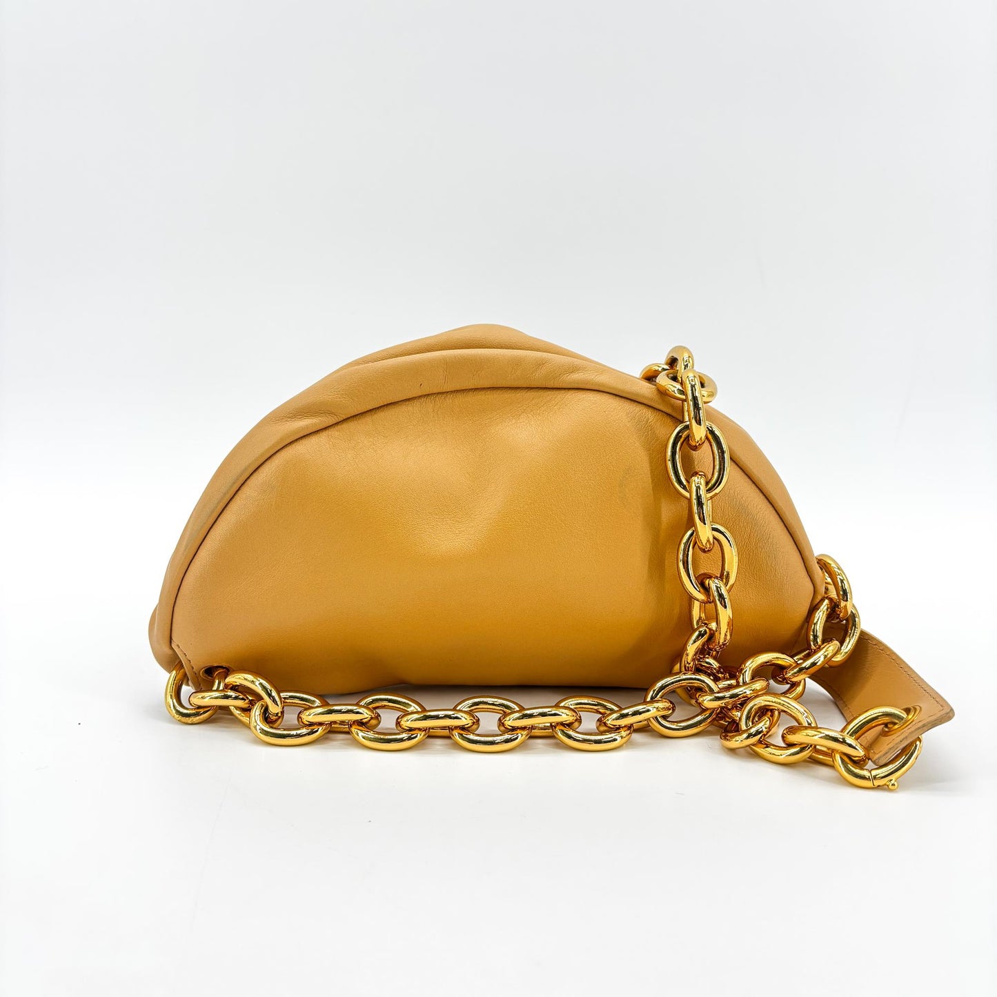 Bottega Veneta The Chain Pouch Shoulder Bag Mustard