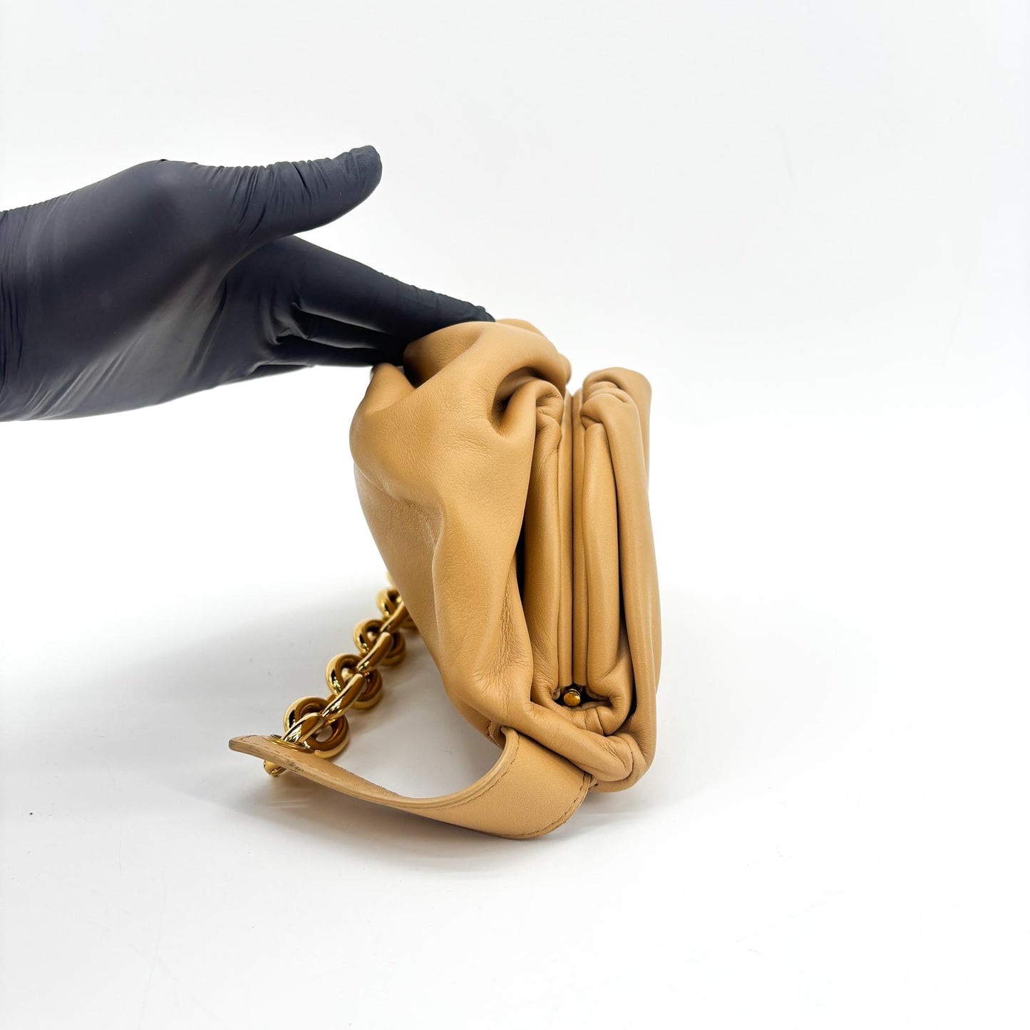 Bottega Veneta The Chain Pouch Shoulder Bag Mustard