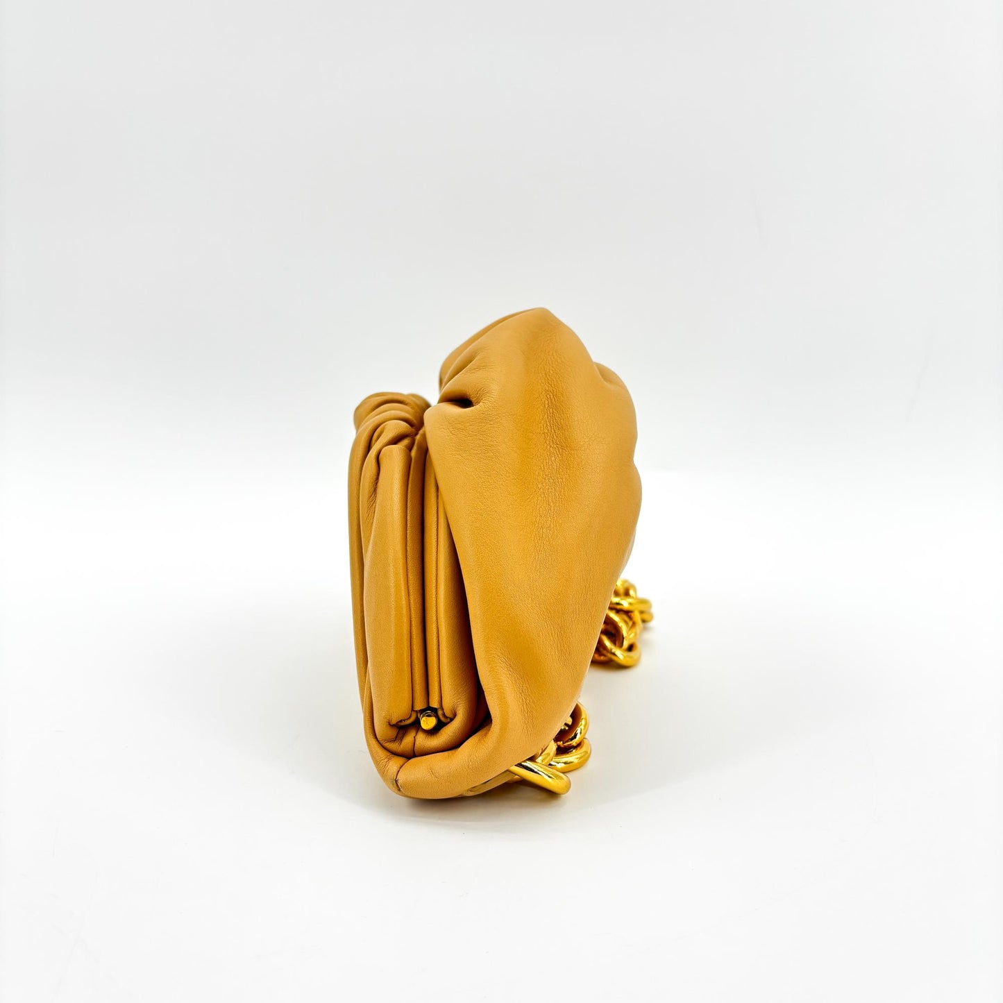 Bottega Veneta The Chain Pouch Shoulder Bag Mustard