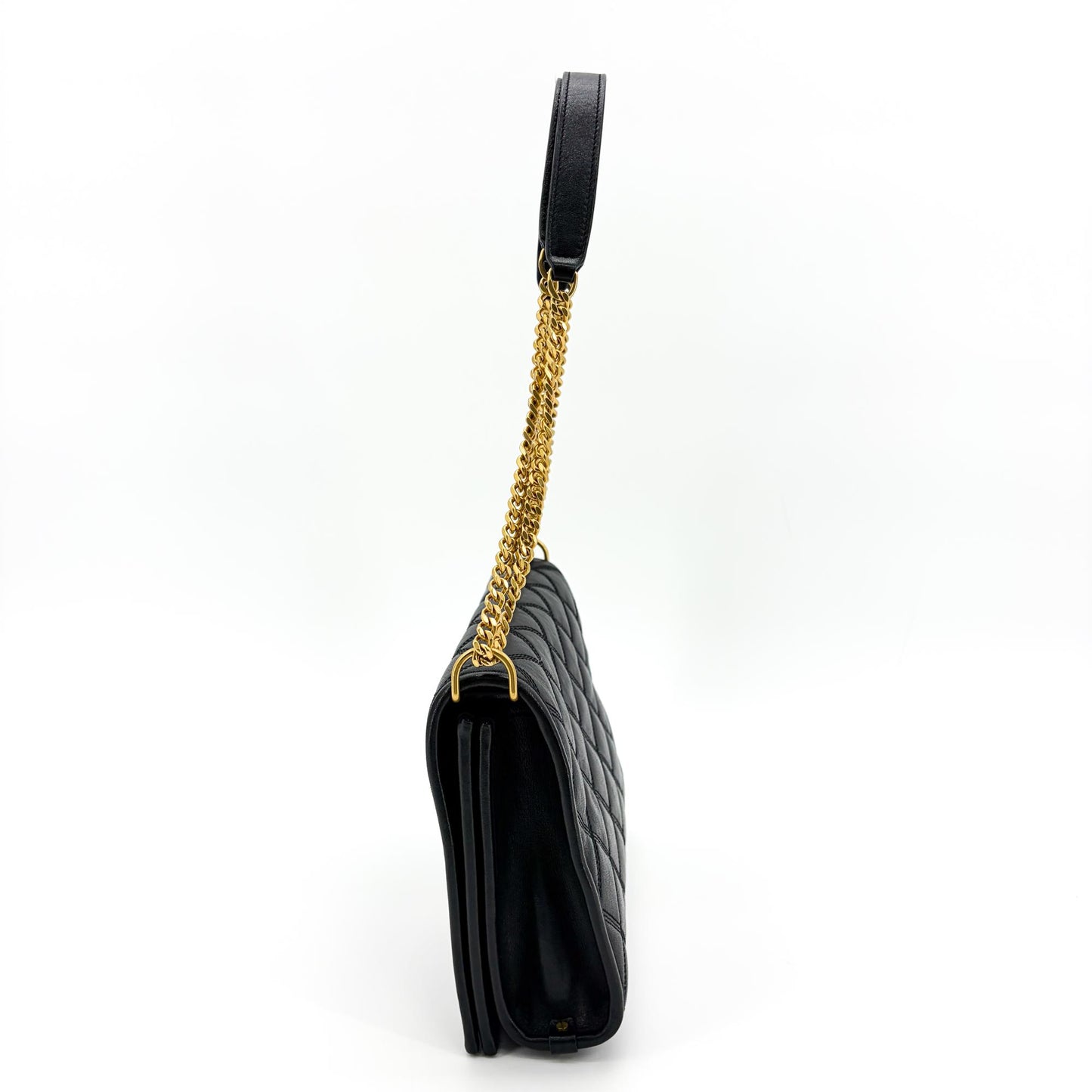 Saint Laurent Becky Medium Chain Shoulder Bag Black Gold Hardware