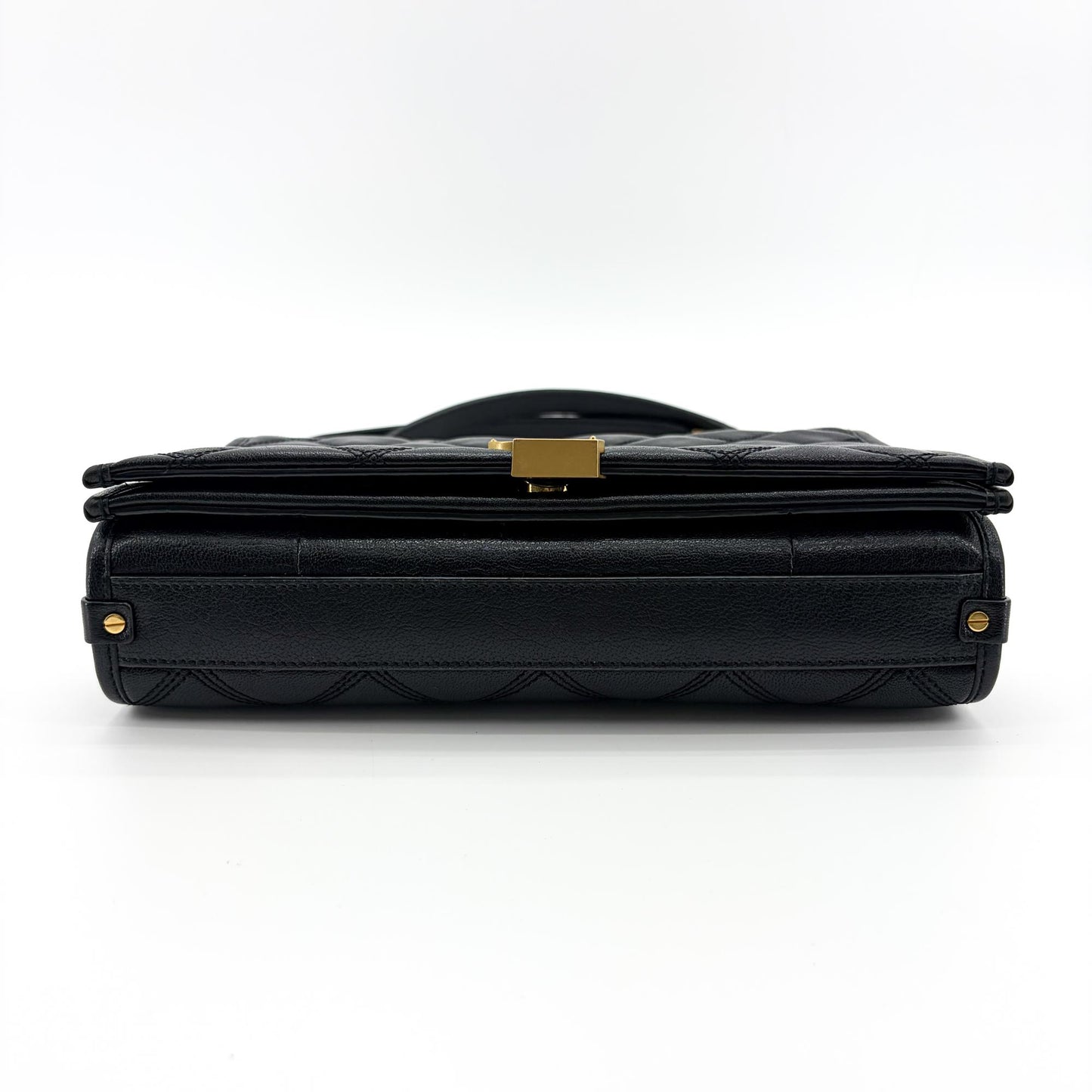 Saint Laurent Becky Medium Chain Shoulder Bag Black Gold Hardware