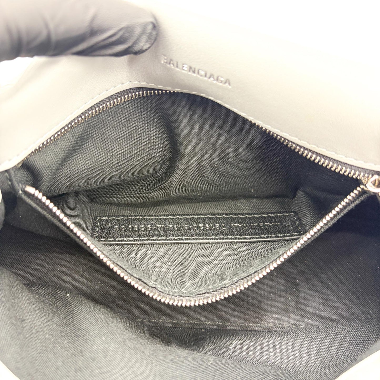 Balenciaga Small Crush Slingback with Charm Silver
