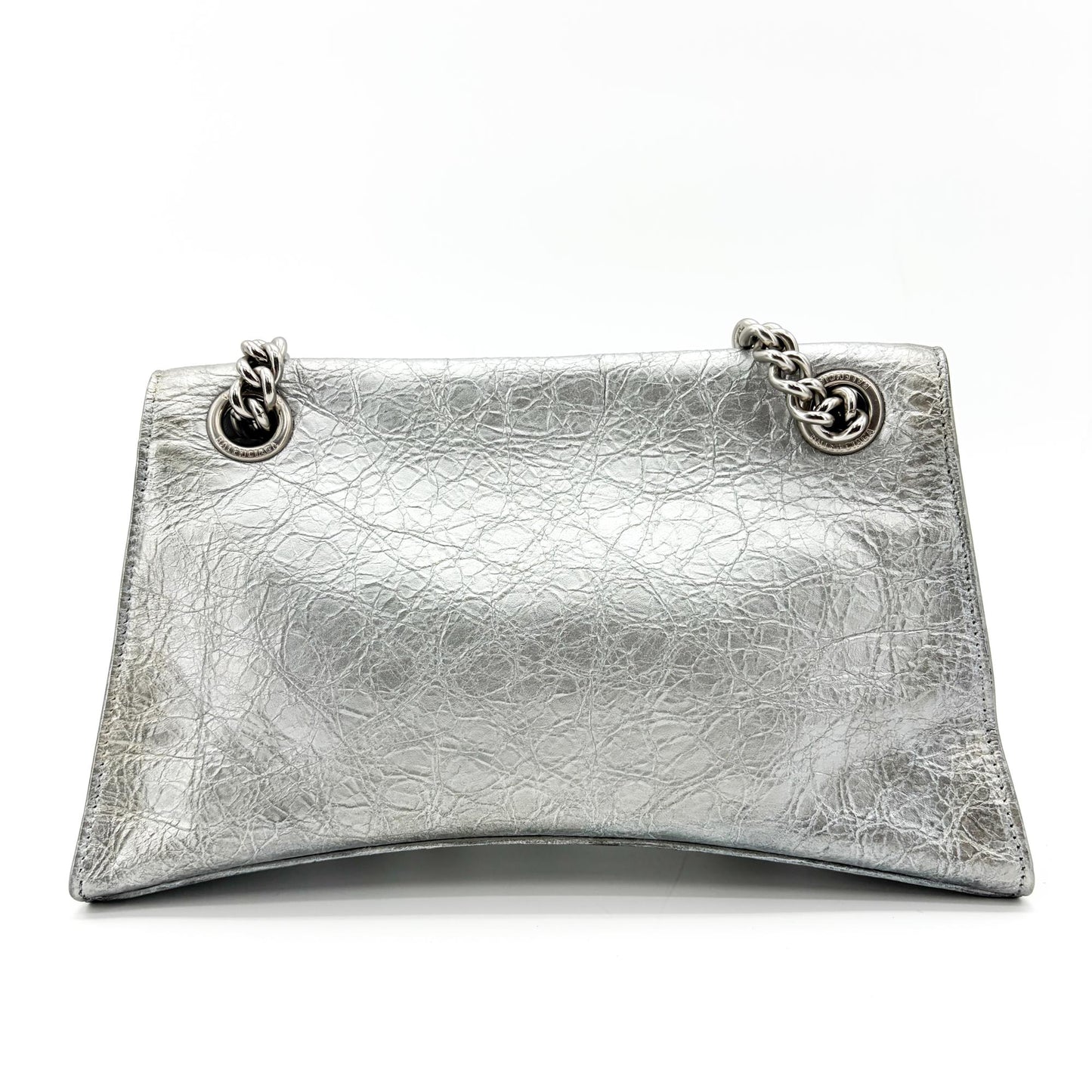 Balenciaga Small Crush Slingback with Charm Silver