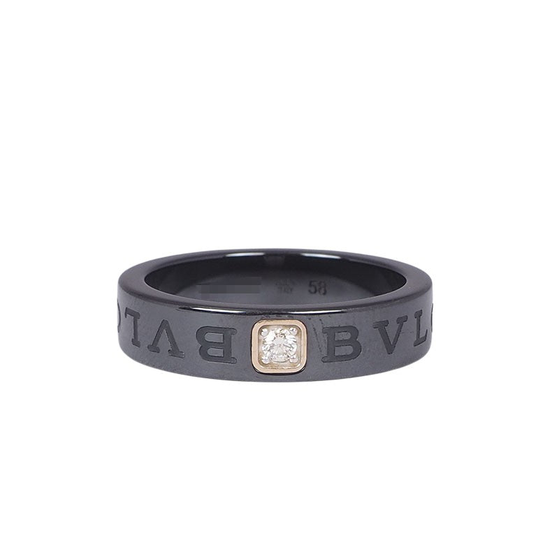 Bulgari 857211 Ceramic Diamond BB Ring