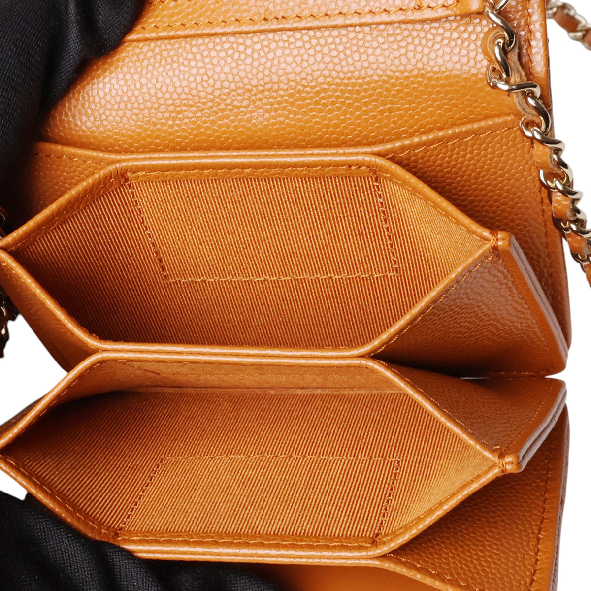 Chanel AP1730 Caviar Accordion Crossbody Wallet