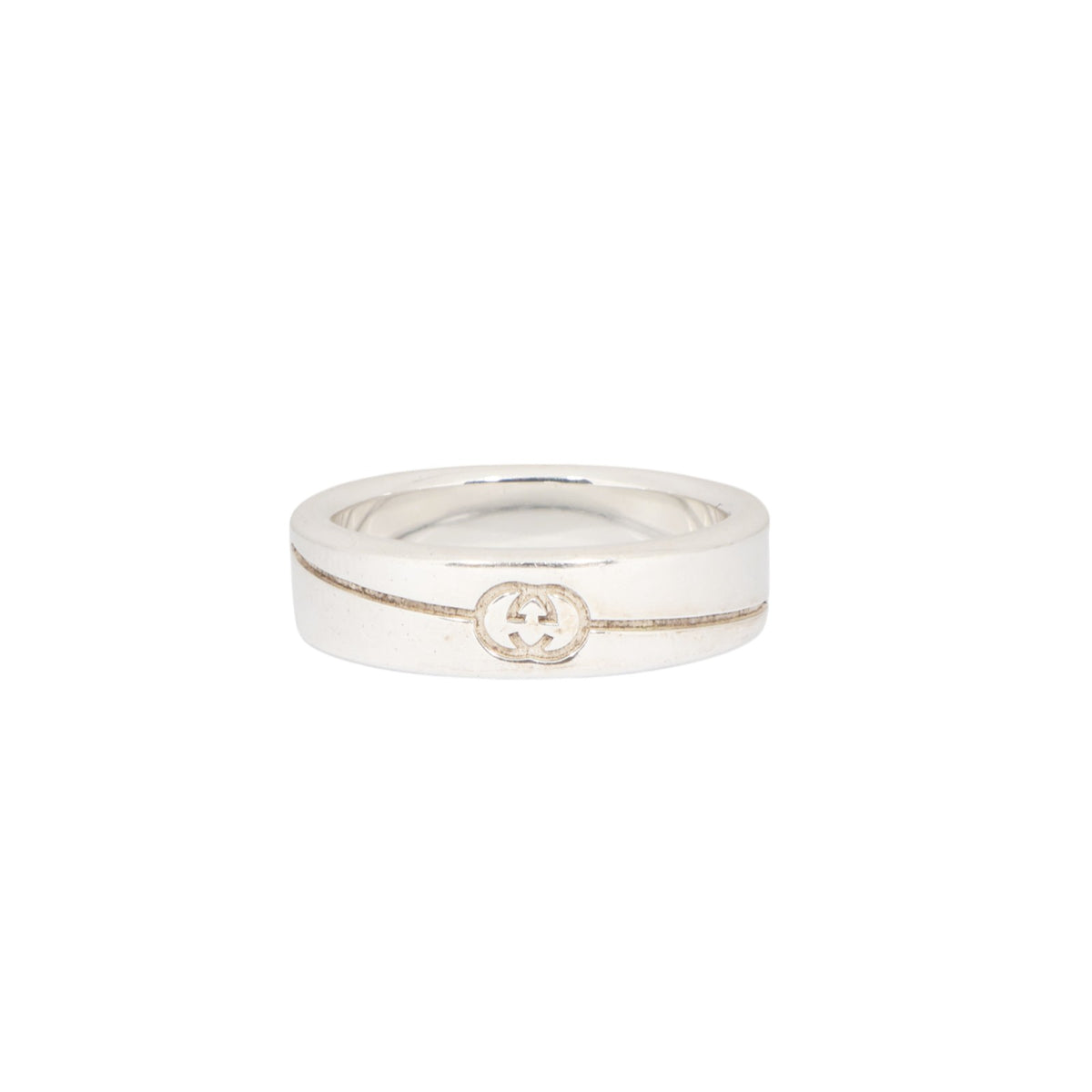 Gucci 774052 Silver Diagonal Ring