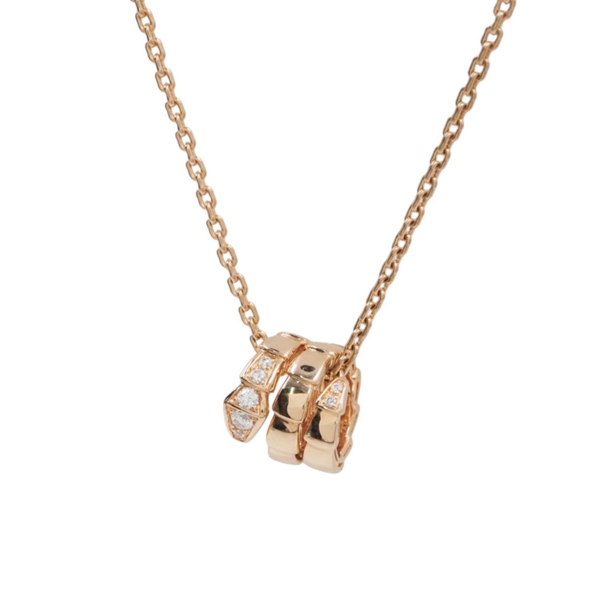 Bulgari 357794 Rose Gold Serpenti Viper Diamond Necklace