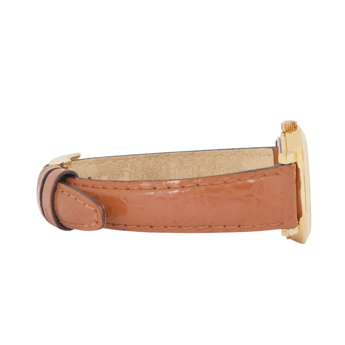 Gucci 2200L Gold Quartz Leather Band Watch