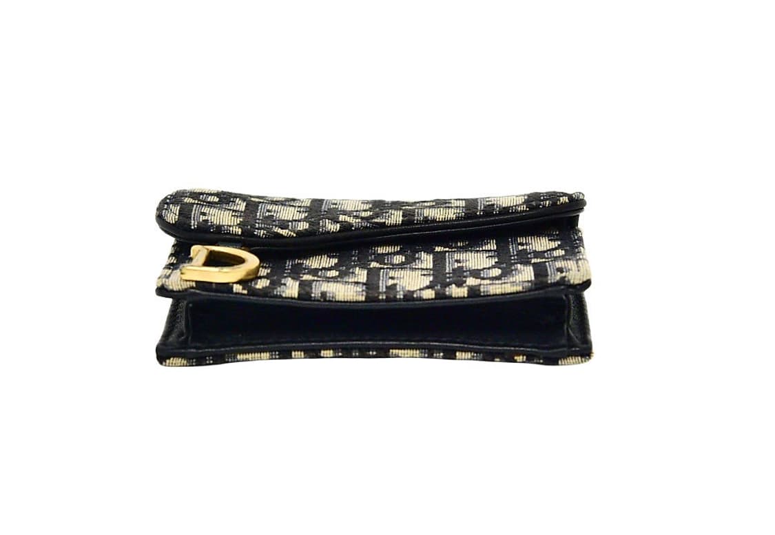 Dior Oblique Saddle Flap Card Holder