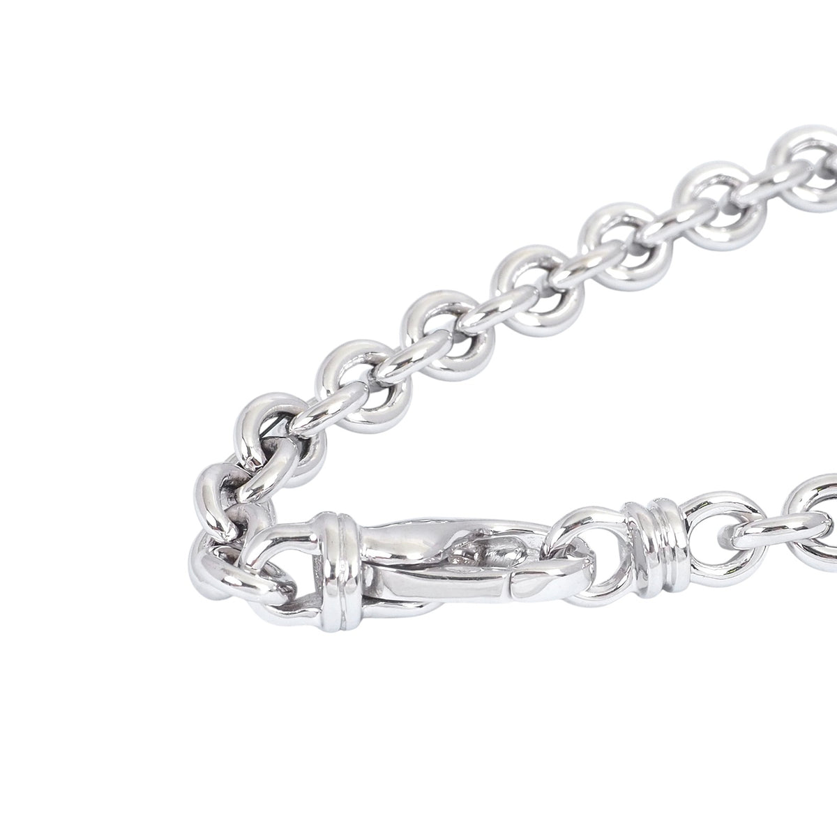 Bulgari White Gold BB Onyx Necklace
