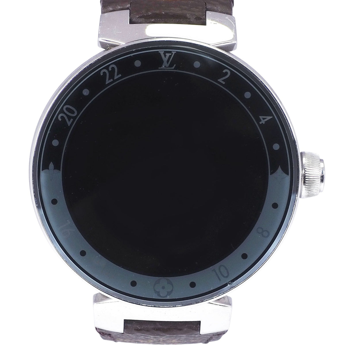 Louis Vuitton QA050 Tambour Horizon Smartwatch Leather Band Watch
