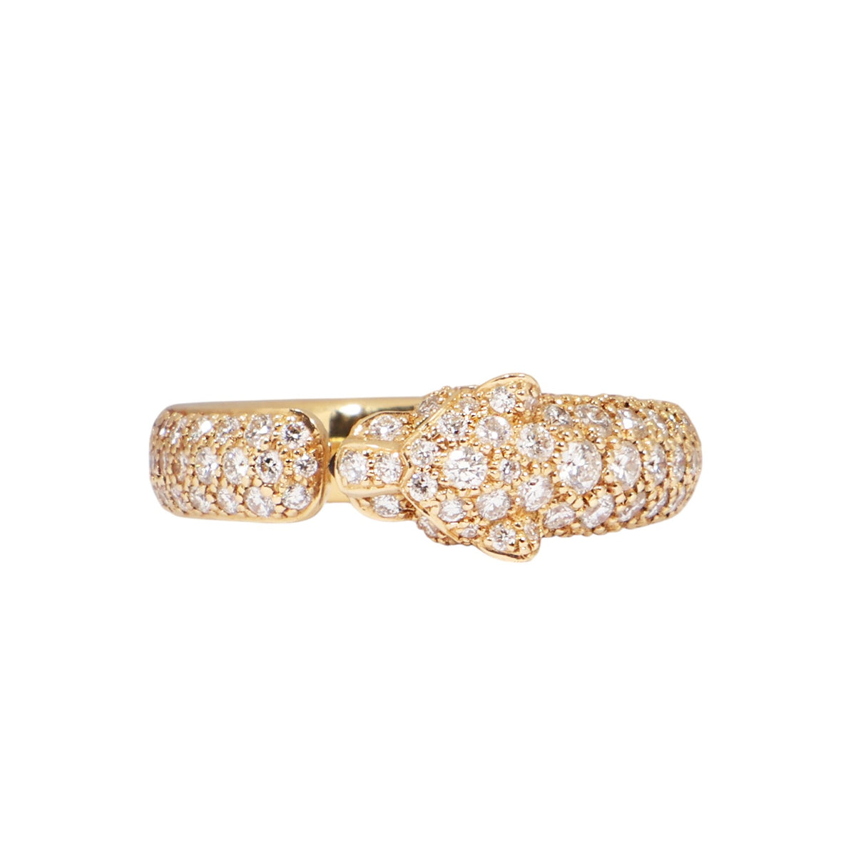 Cartier N47655 Yellow Gold Panthère de Cartier Pavé Small Ring