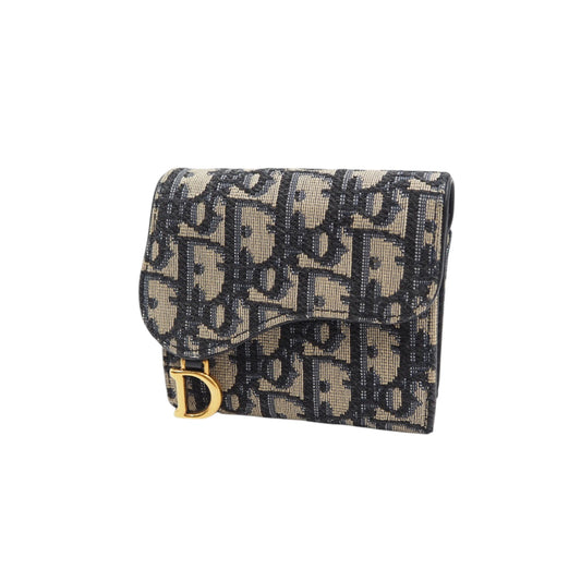 Dior S5652CTZQ Oblique Saddle Wallet