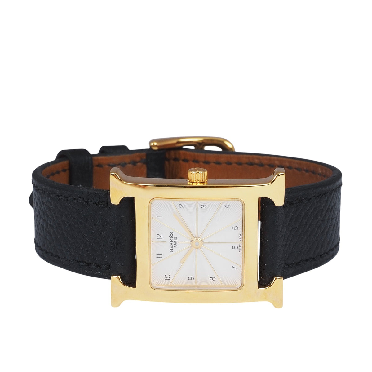 Hermès HH1.201 H-Hour Quartz Leather Band Watch