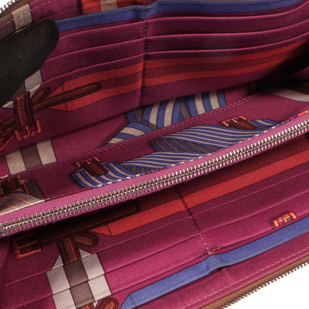 Hermès Silk-in long wallet