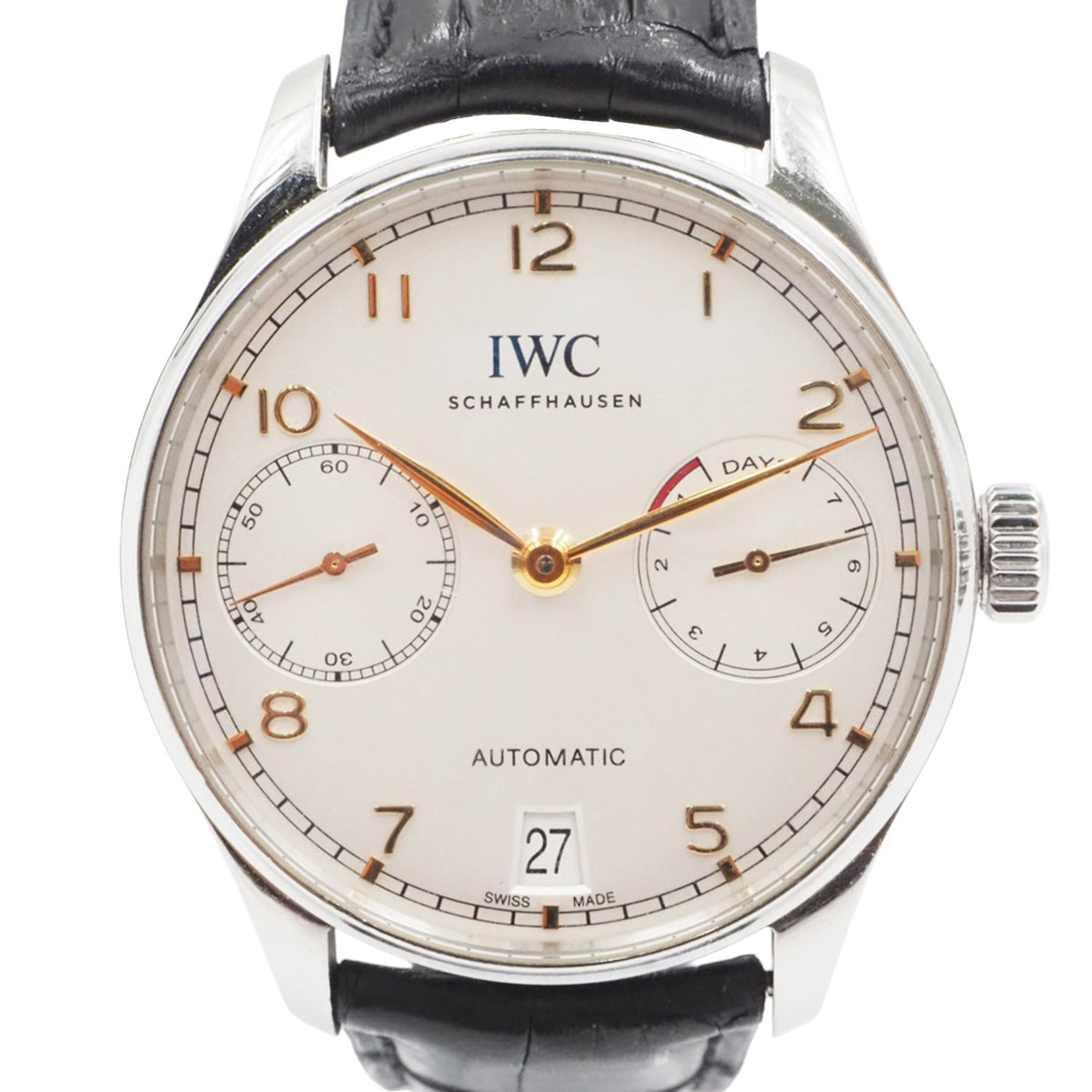 IWC IW500704 Portugieser Automatic Leather Band Watch