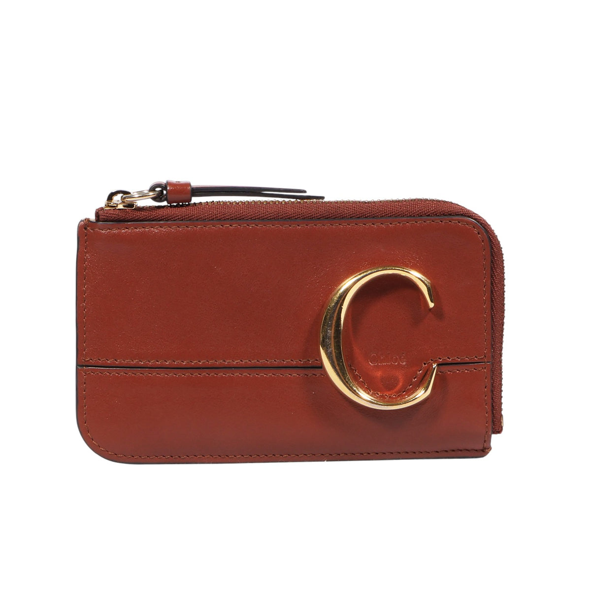 Chloé CHC19UP059 C Zipper Card Wallet