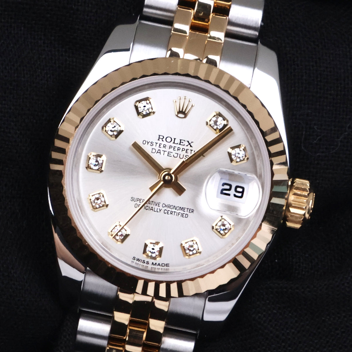 Rolex 179173 Dayjust Yellow Gold Two-Tone Diamond Watch