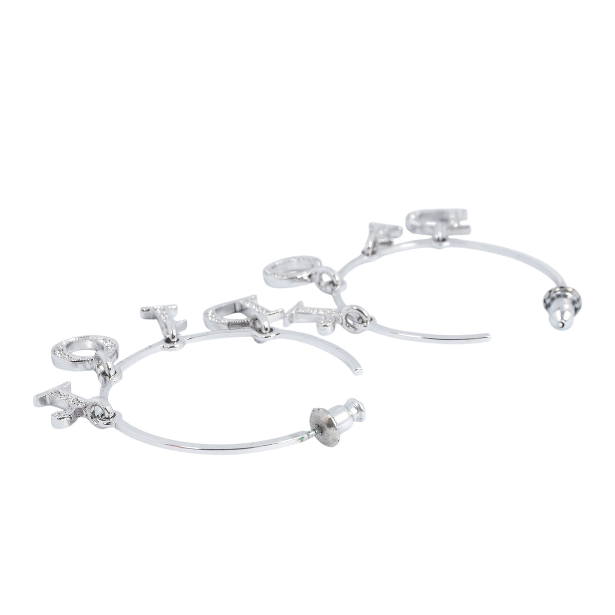 Dior Crystal Hoop Earrings