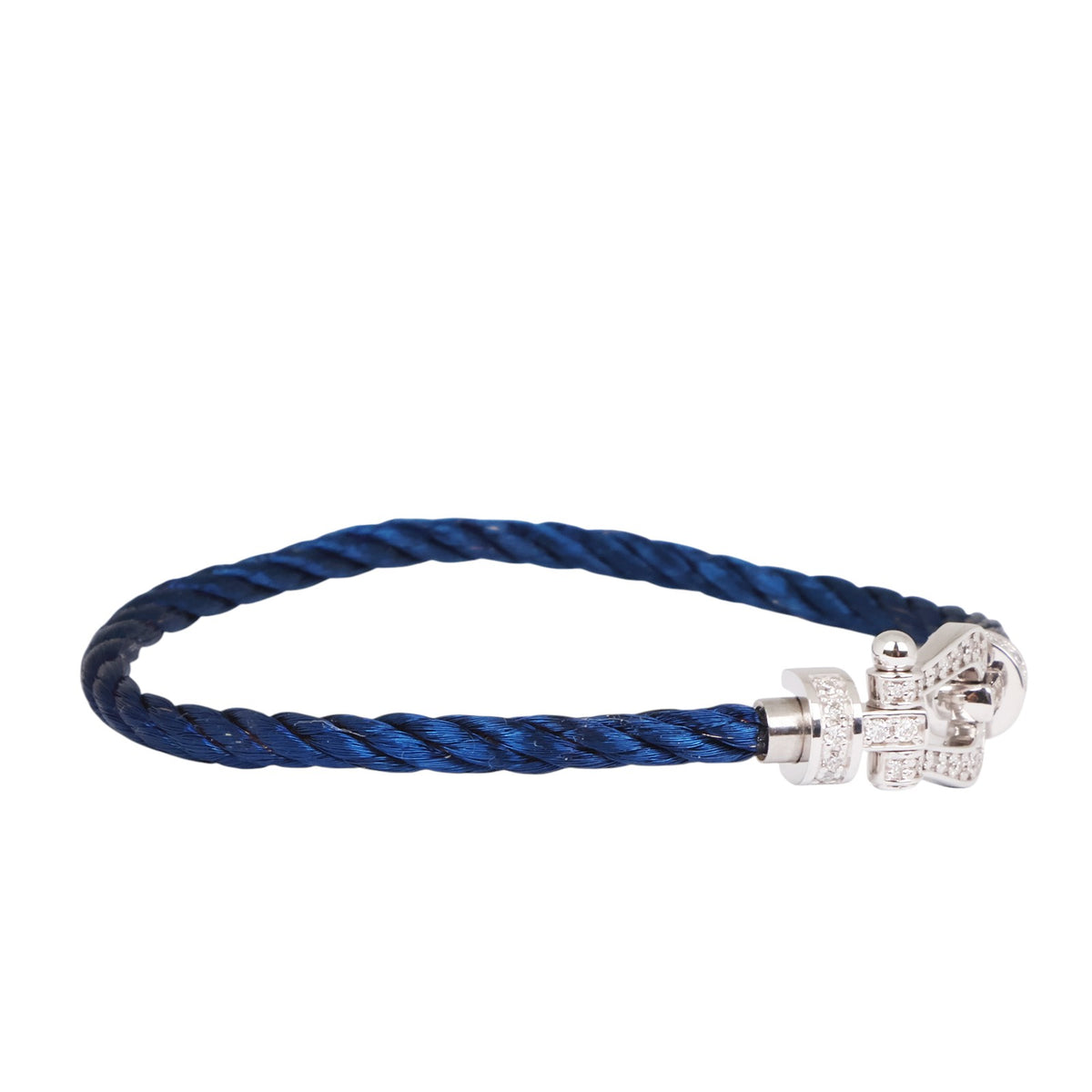 Fred White Gold Force 10 Medium Diamond Bracelet
