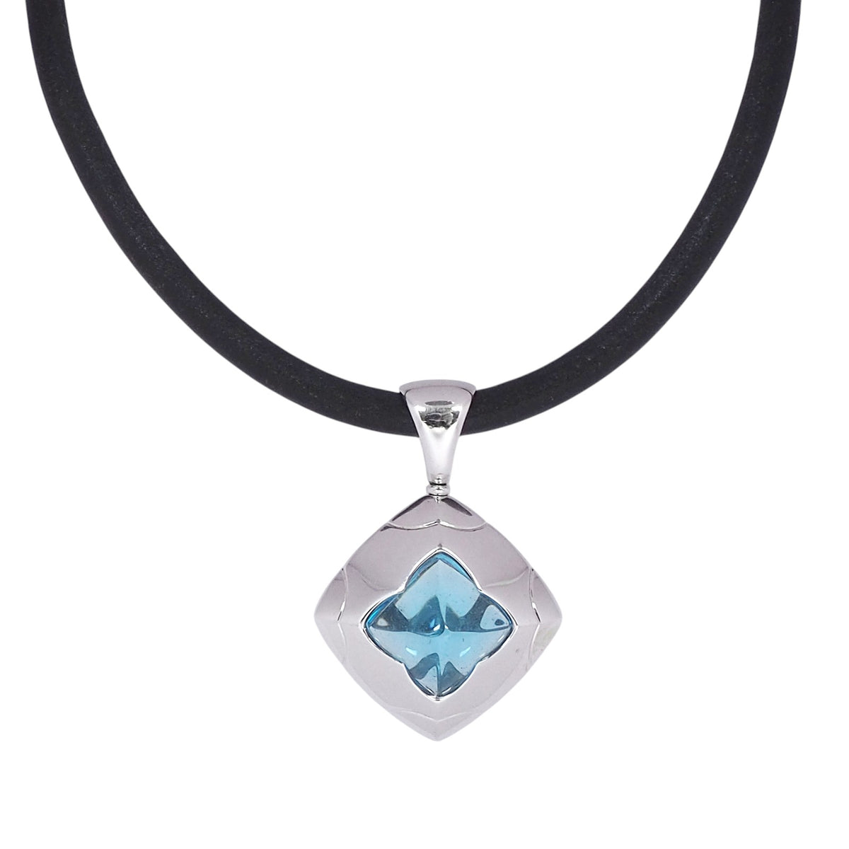 Bulgari White Gold Pyramid Necklace