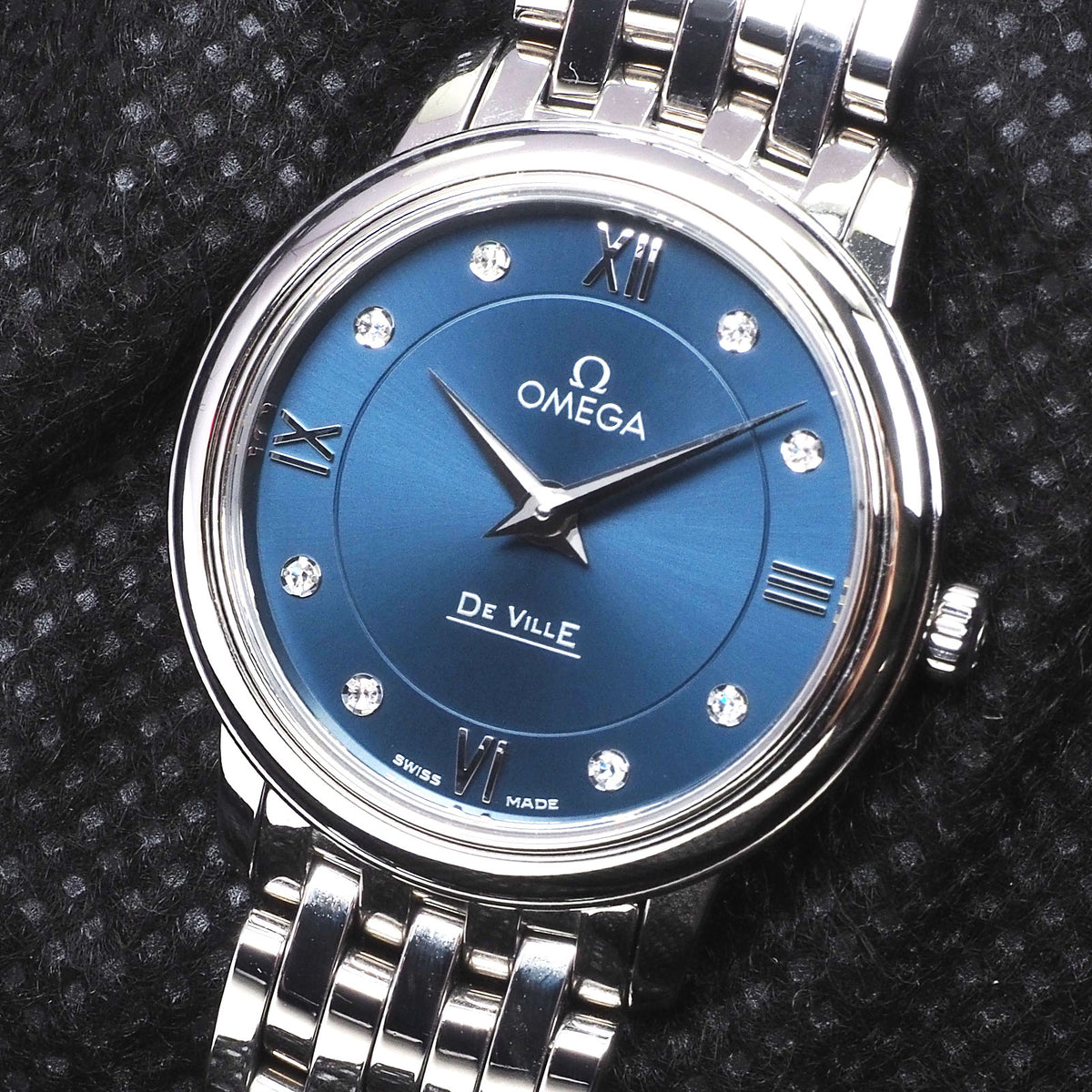 Omega 424.10.27.60.53.001 De Ville Prestige Diamond Quartz Watch