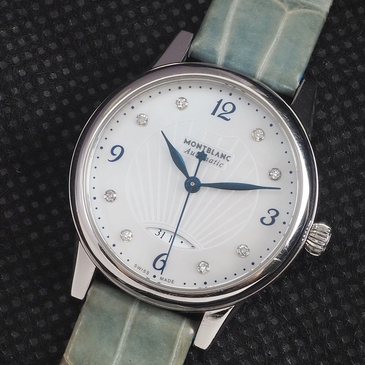 Montblanc 118773 Bohème Diamond Automatic Leather Band Watch
