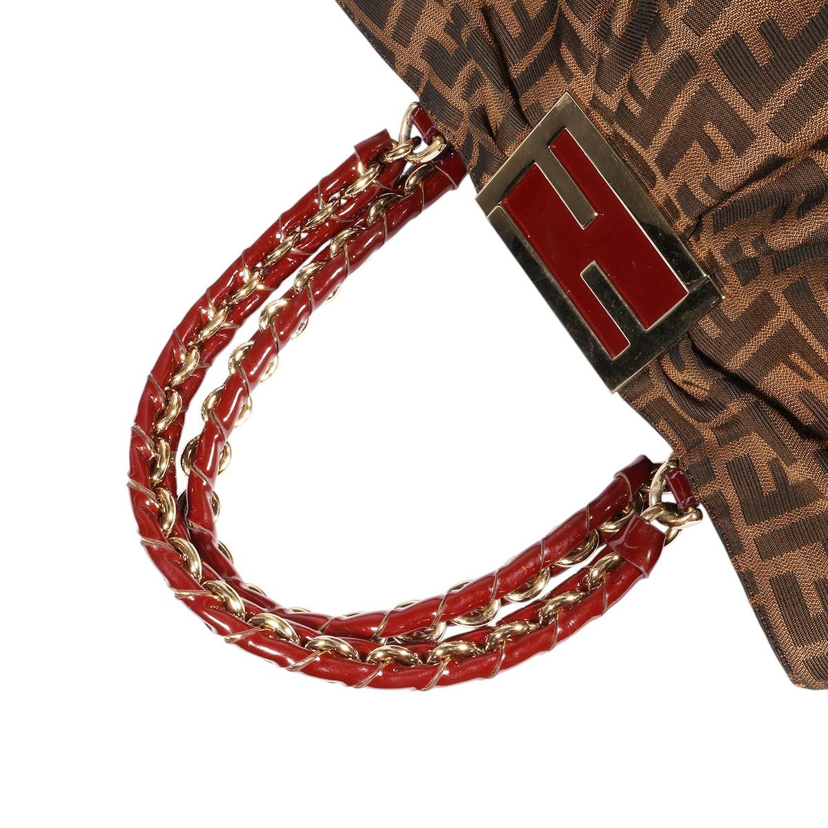 Fendi 8BR616 Zucca Mia Shoulder Bag