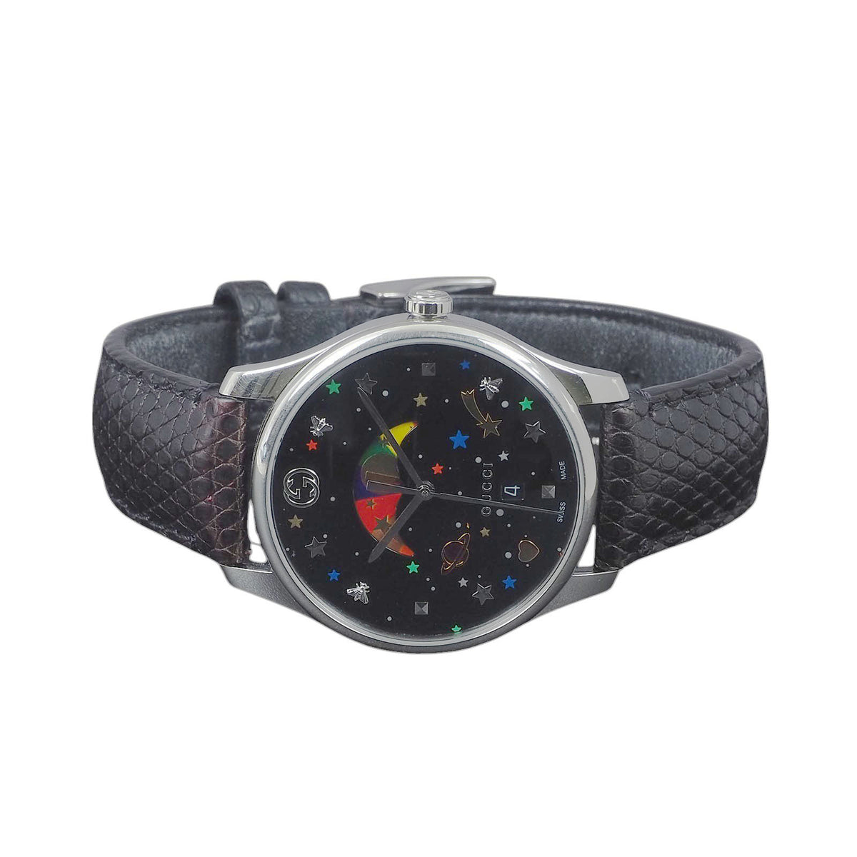 Gucci 126.4 Timeless Quartz Leather Band Watch