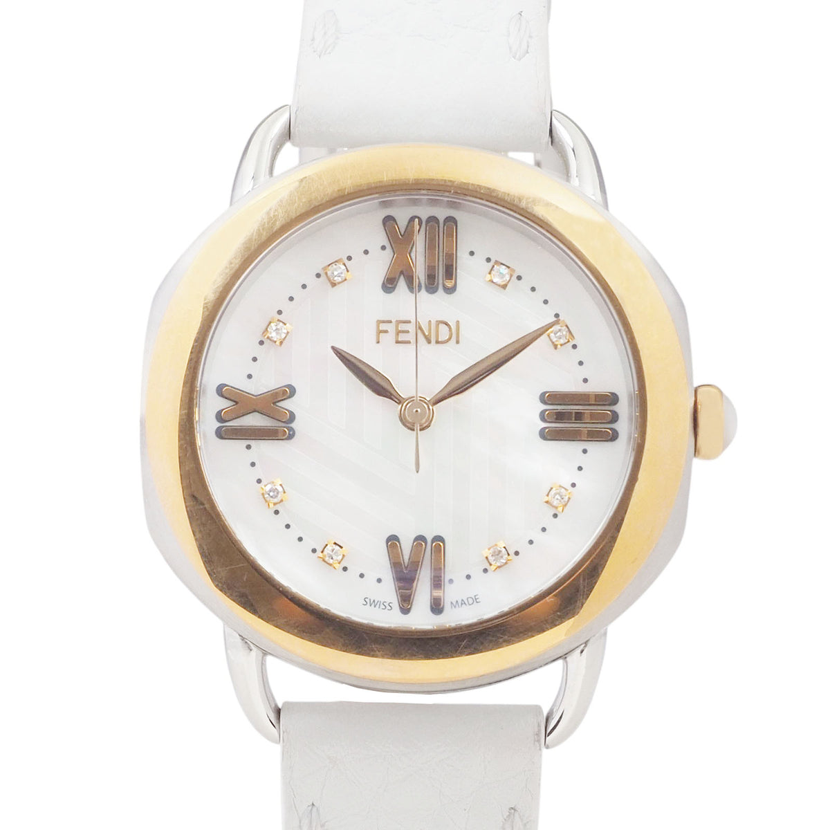 Fendi Selleria Quartz Leather Band Watch