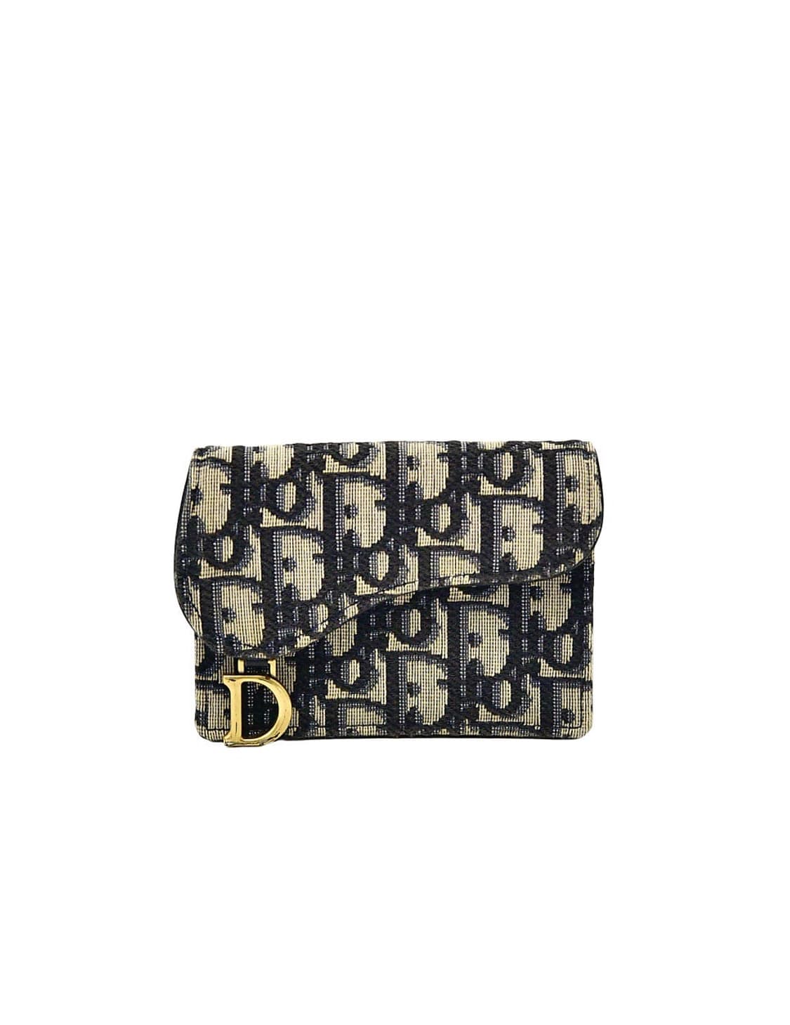 Dior Oblique Saddle Flap Card Holder
