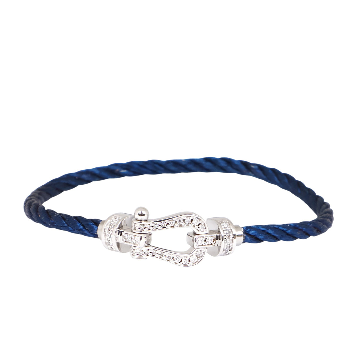 Fred White Gold Force 10 Medium Diamond Bracelet