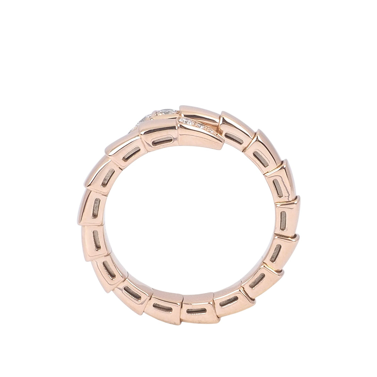 Bulgari 360459 Rose Gold Serpenti Viper Diamond Ring