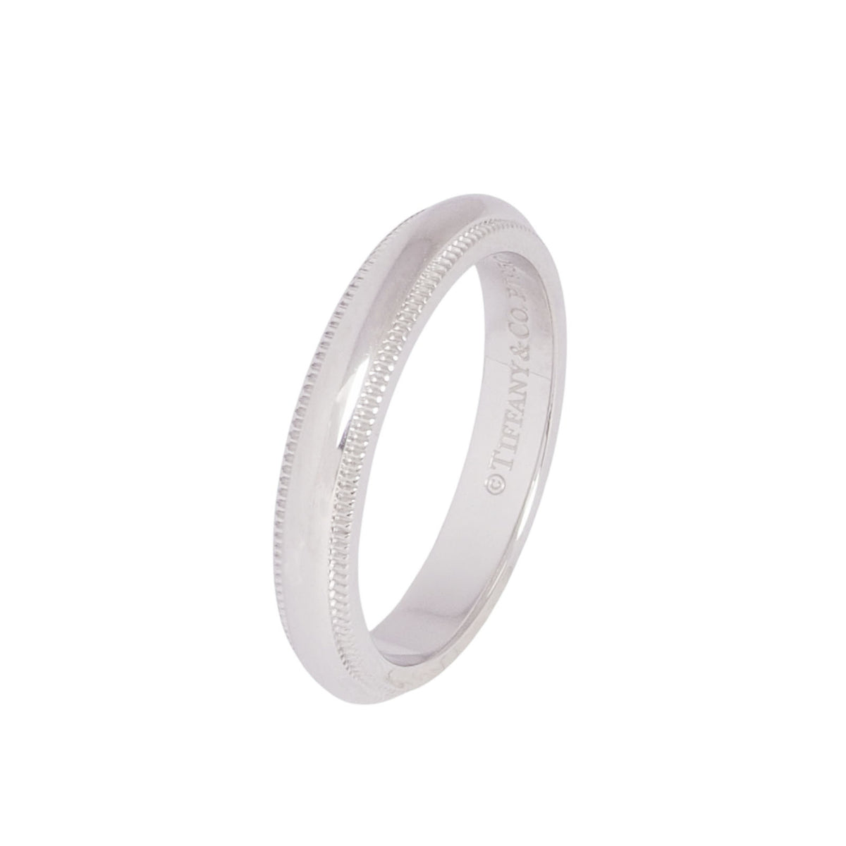 Tiffany Platinum Milgrain Ring