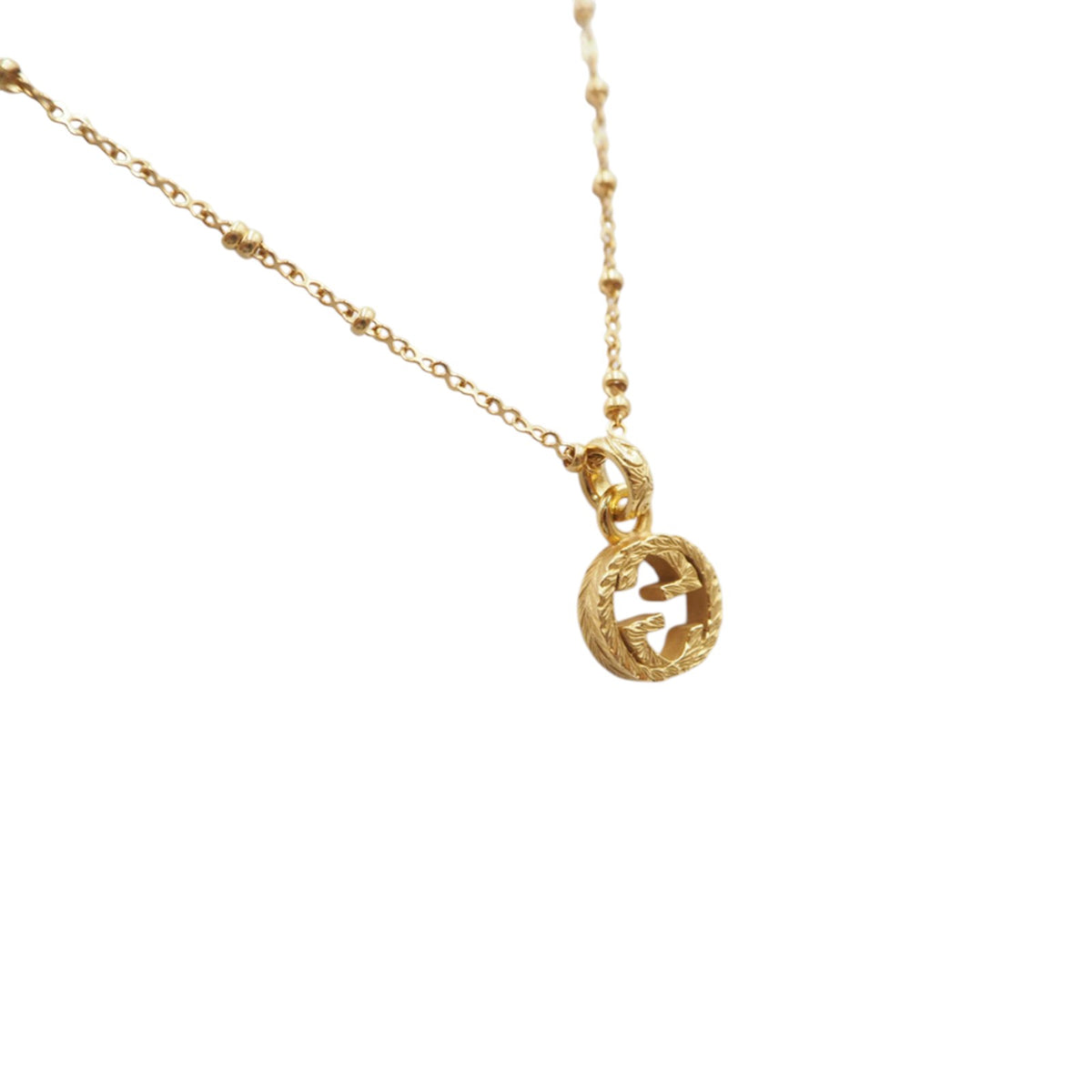 Gucci 603619 Yellow Gold Interlocking Necklace