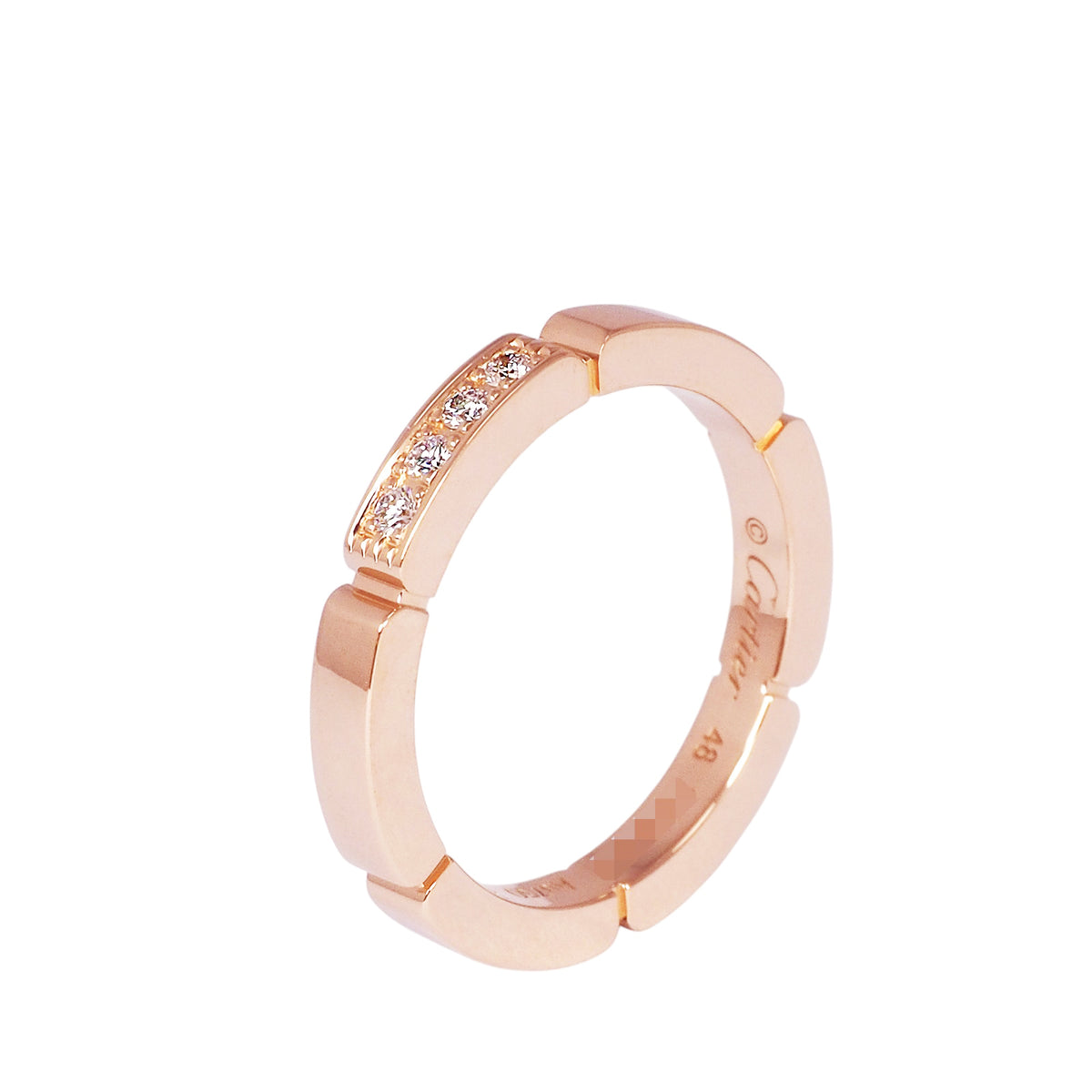 Cartier B4080500 Rose Gold Maillon Panthère Diamond Ring