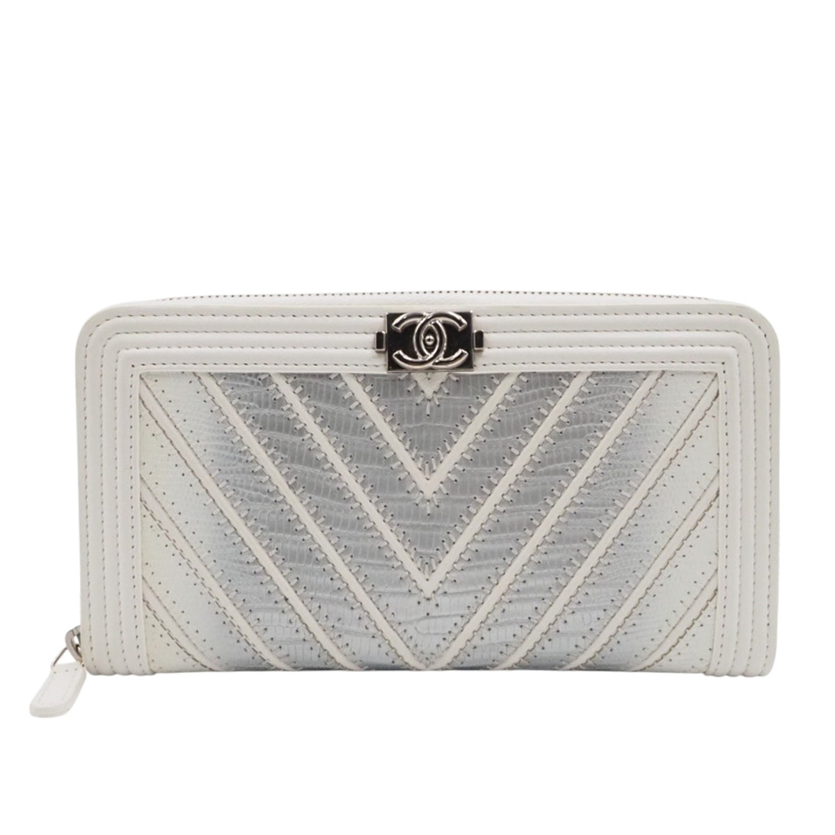 Chanel Chevron Mix Boy Long Wallet
