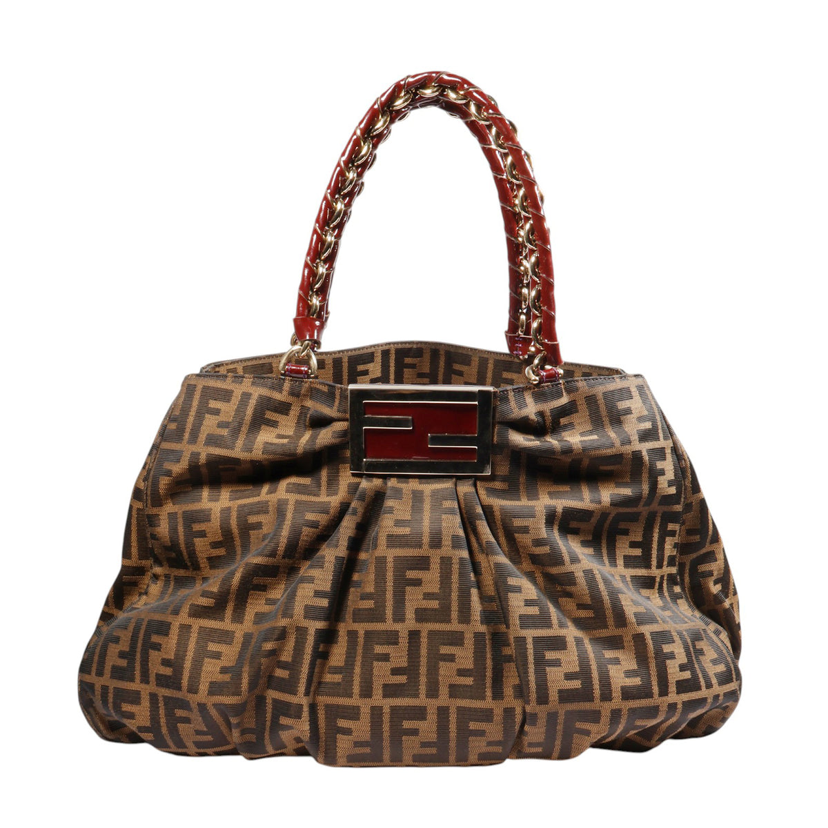 Fendi 8BR616 Zucca Mia Shoulder Bag
