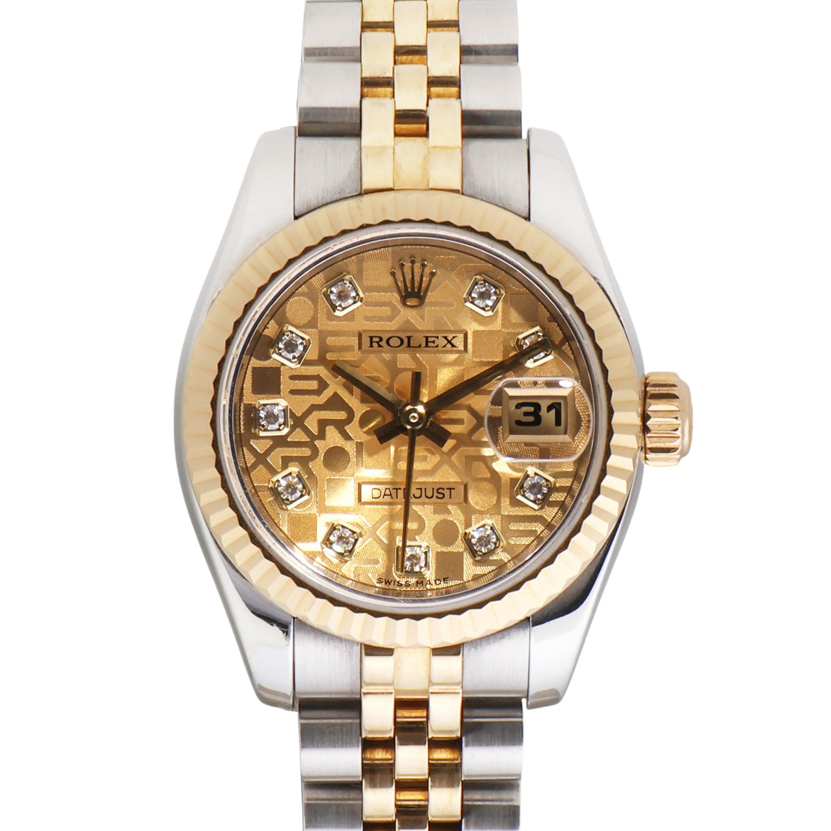 Rolex 179173 Dayjust Diamond Two-Tone Watch