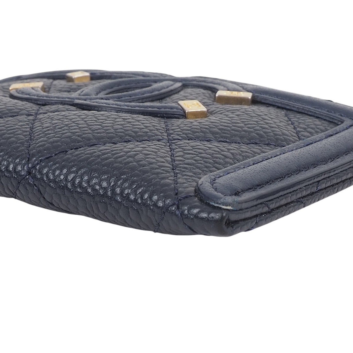 Chanel A81457 Caviar Filigree Card Holder
