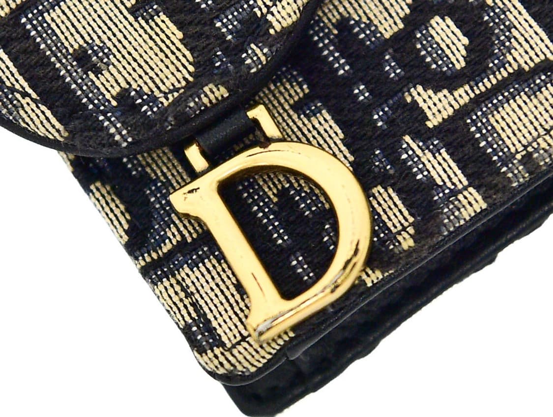 Dior Oblique Saddle Flap Card Holder