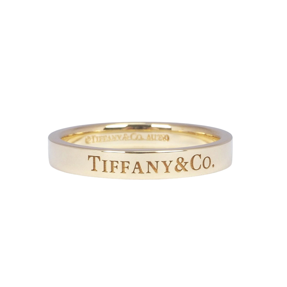 Tiffany Yellow Gold T&CO 3mm Band Ring